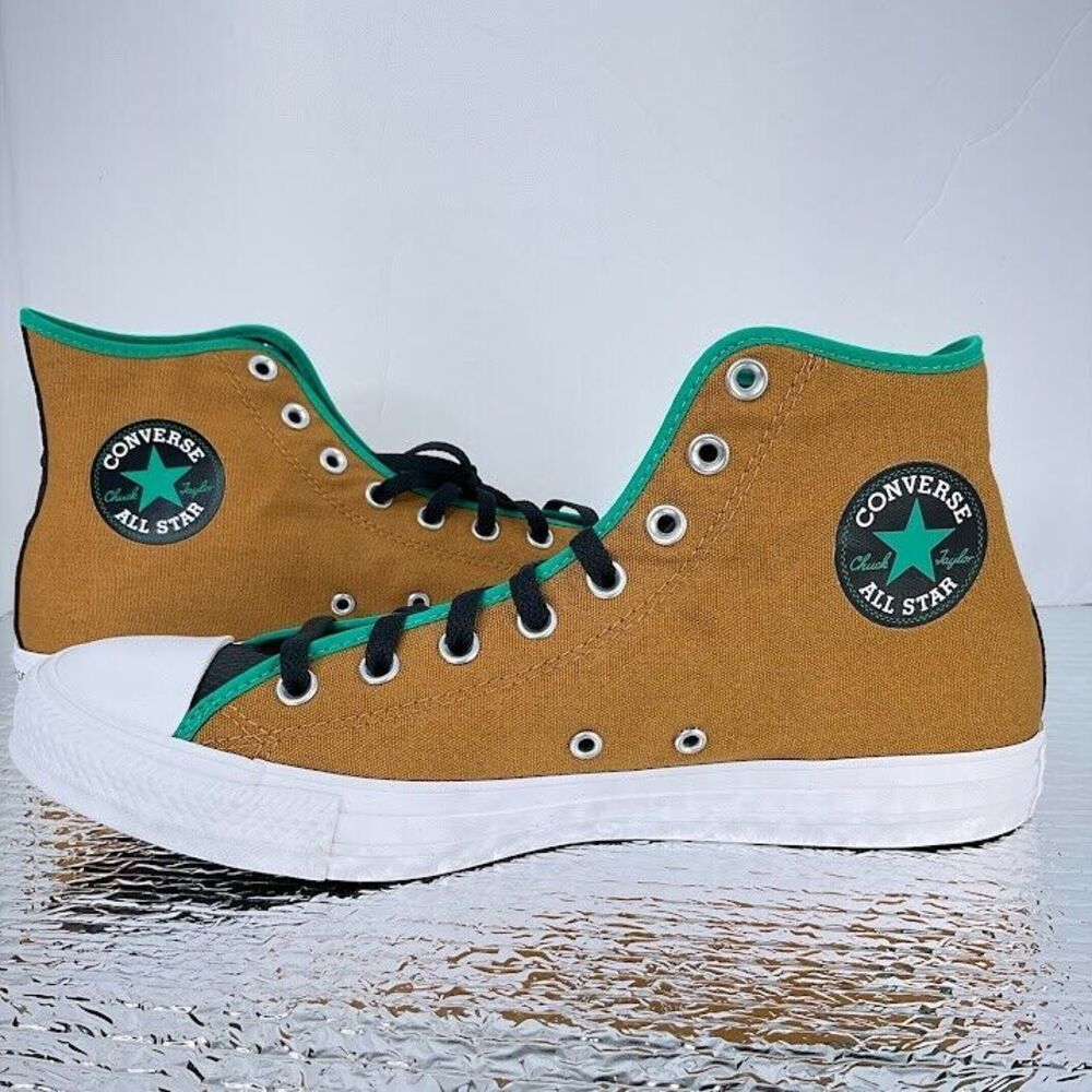 Converse Shoes Mens 10.5 Earthy Streetwear Brown Canvas High Top Sneakers Skater